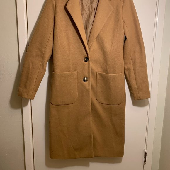 Lulu's Camel Single Breasted Coat - Picture 3 of 3